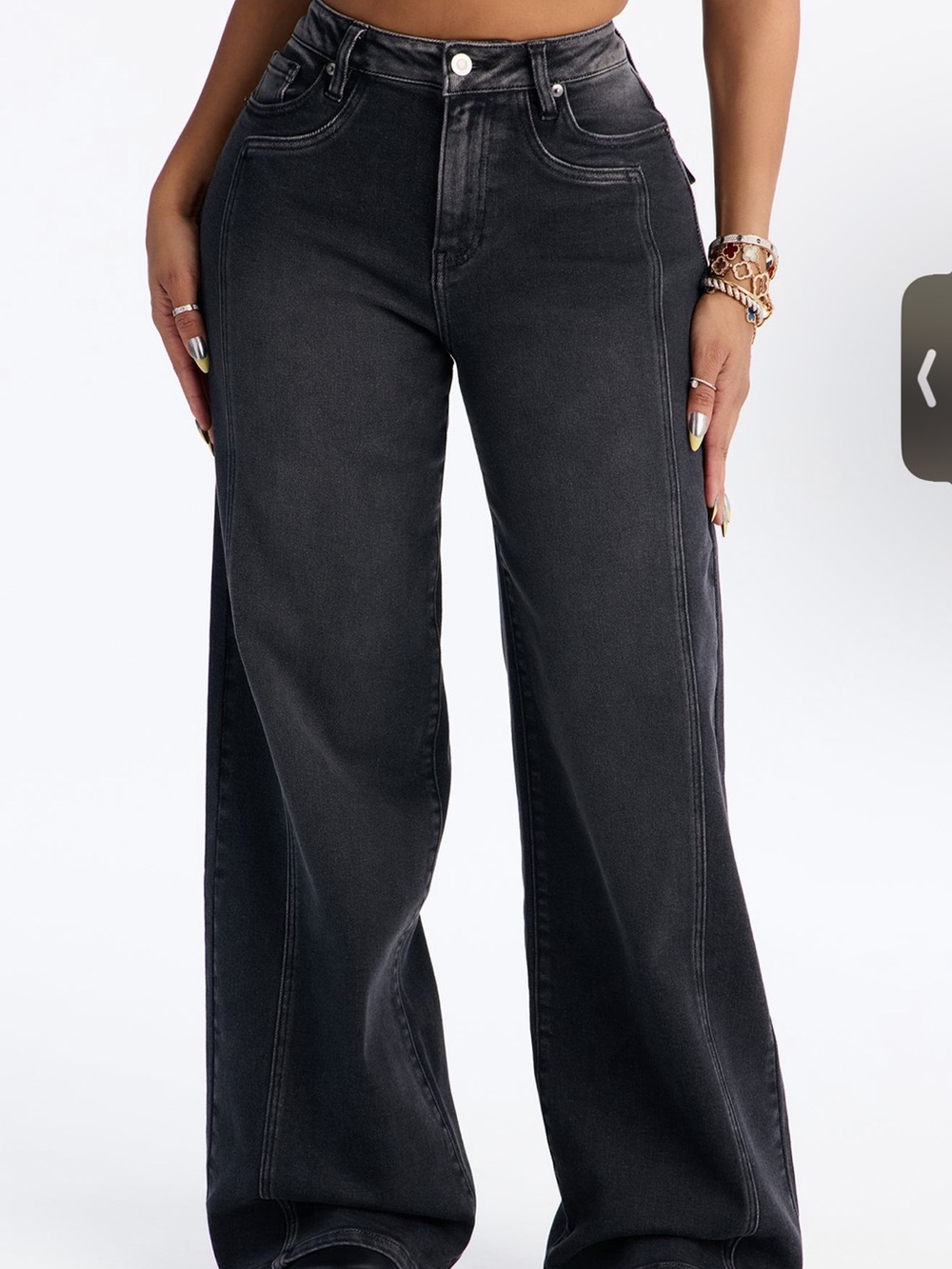 Fashion Nova Black High-Waisted Straight Leg Jeans